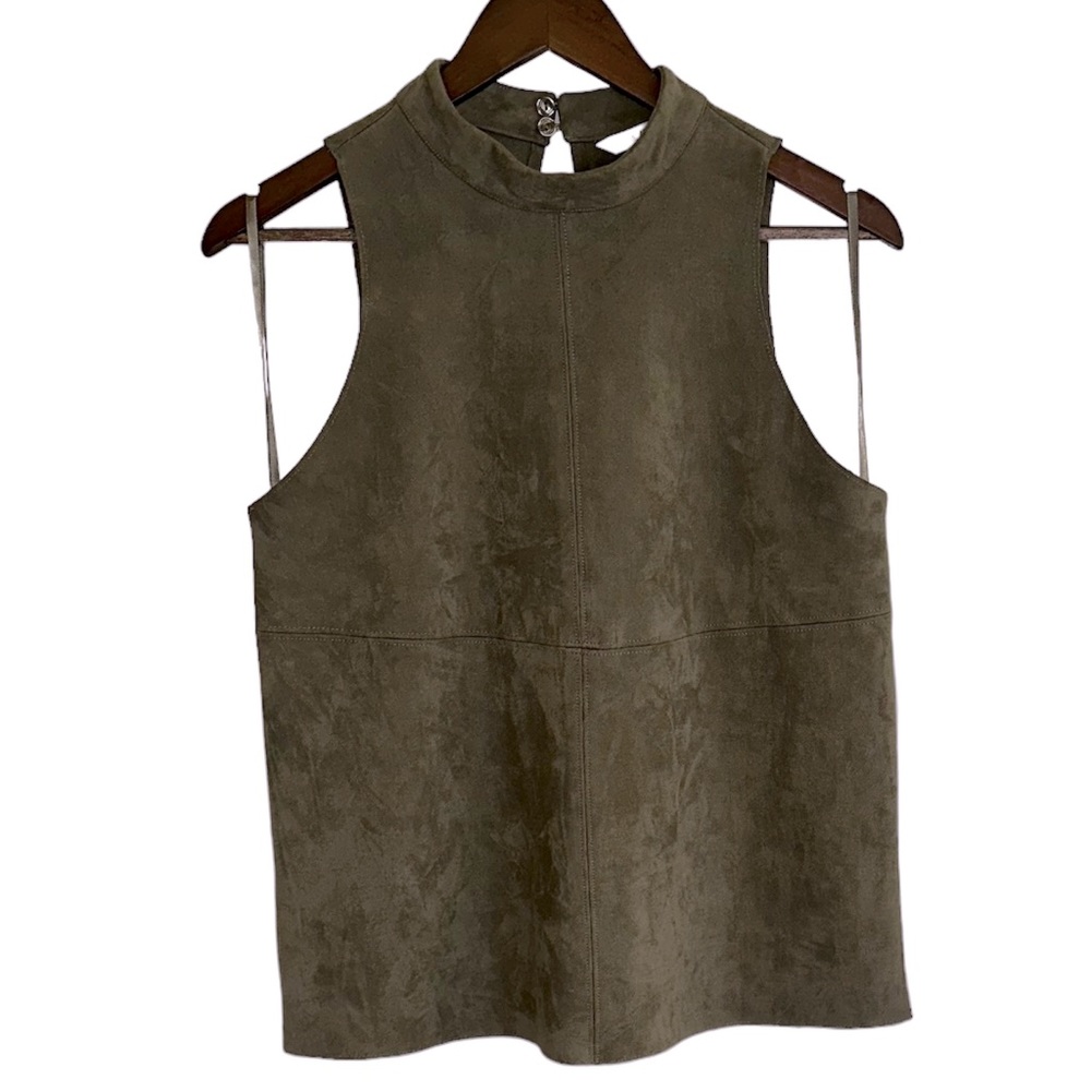 Naked, zebra faux, suede, sleeveless top, no size tag